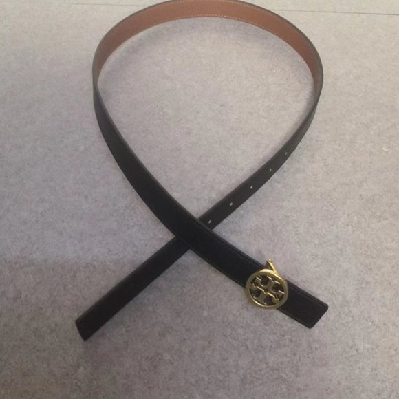Tory Burch Logo Belt Black